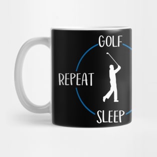 Golf Eat Sleep Repeat Gift For Golfers & Golf Players Mug